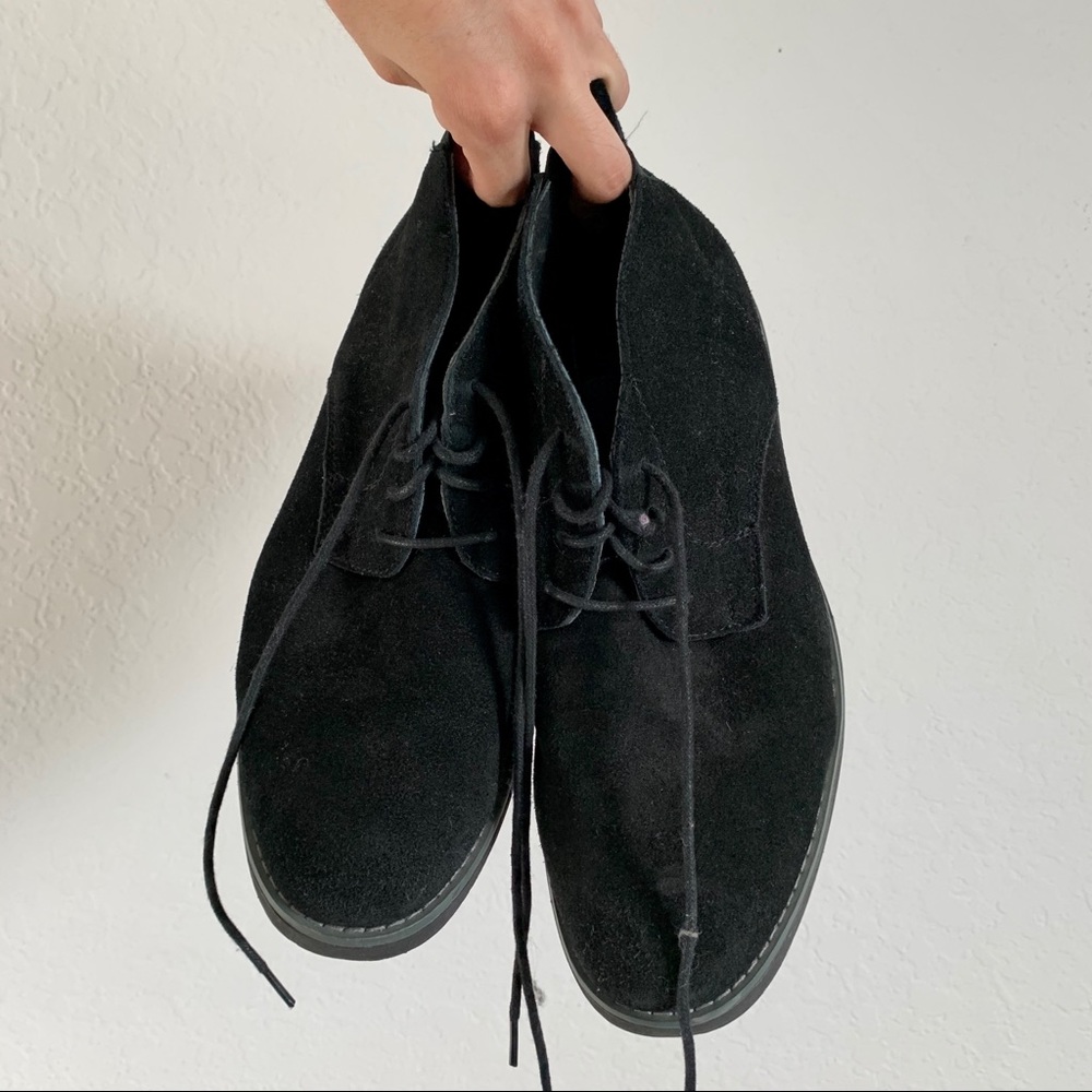 Bruno Marc Black Suede Shoes